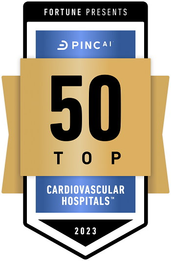 Official 50 Top Cardiovascular Hospital(TM) logo