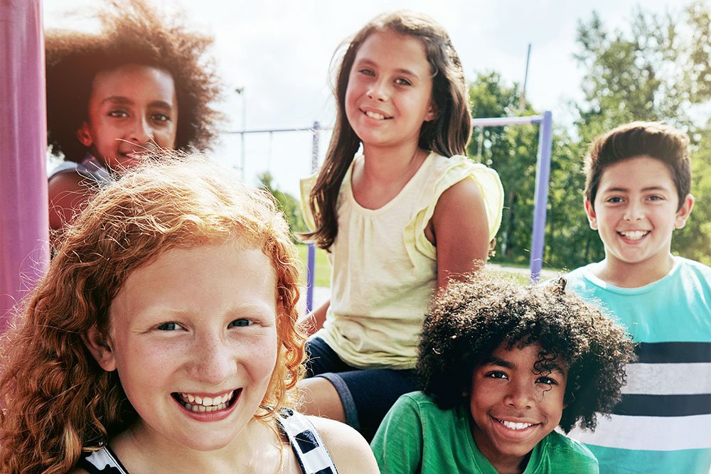 photo of six children at the playground