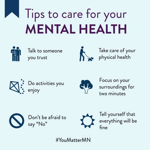 inforgraphic for tips to care for your mental health