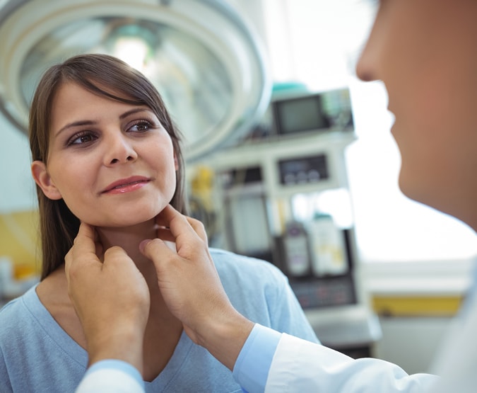 woman getting check-up