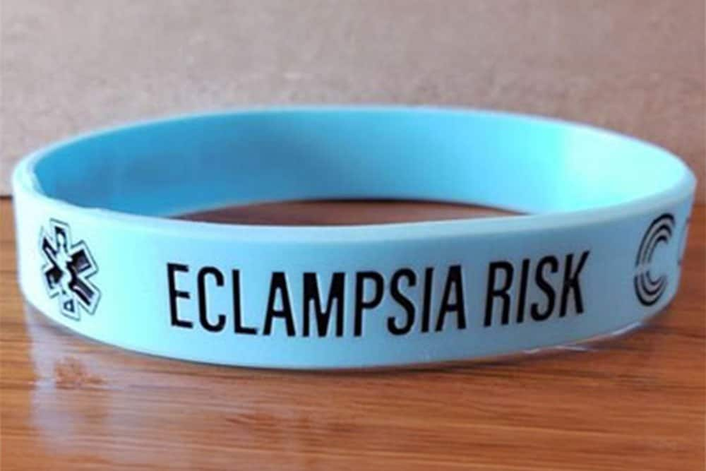 photo of a eclampsia blue band