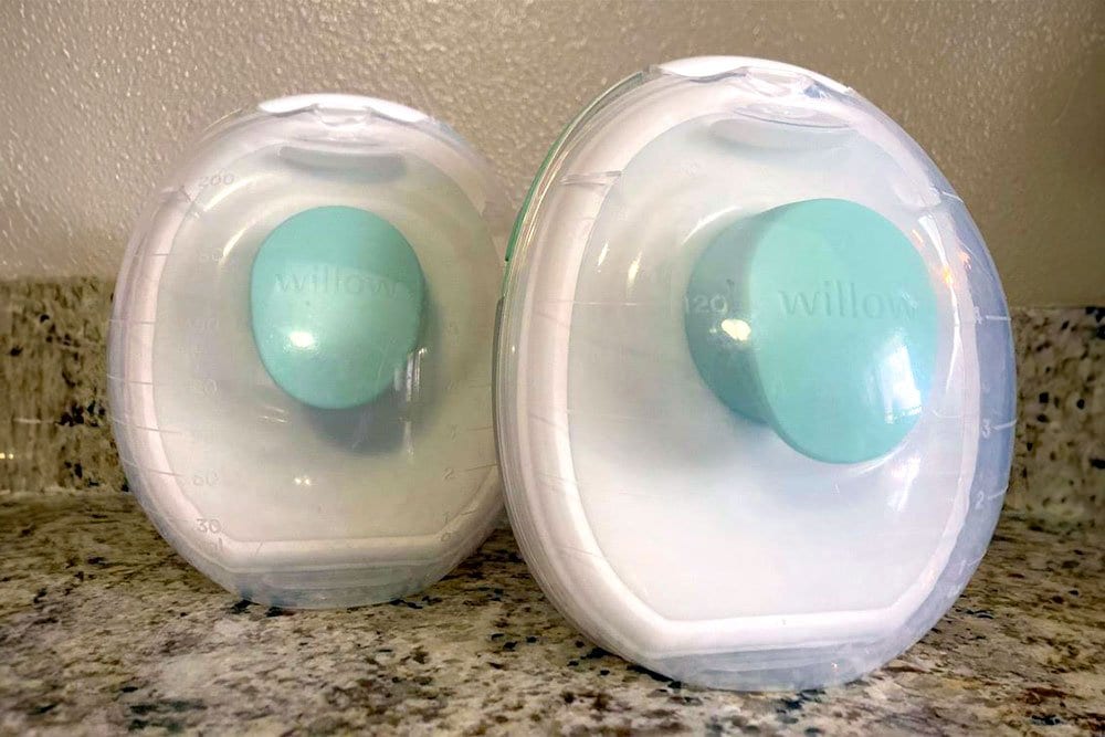 stock photo of a wearable breast pumps