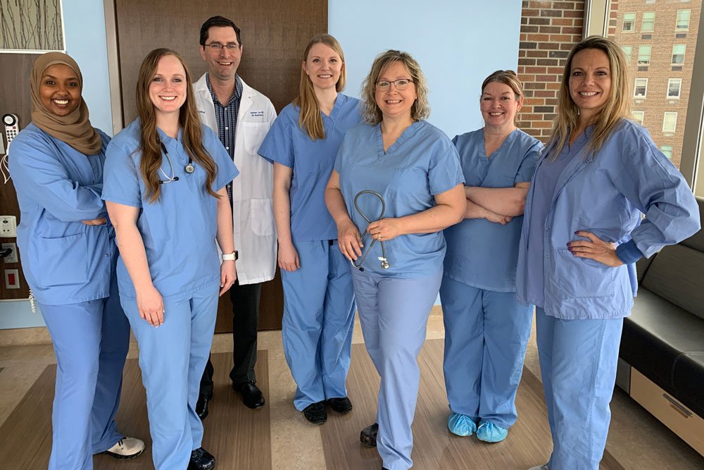 group photo of the St. Cloud Hospital Birth Center Team