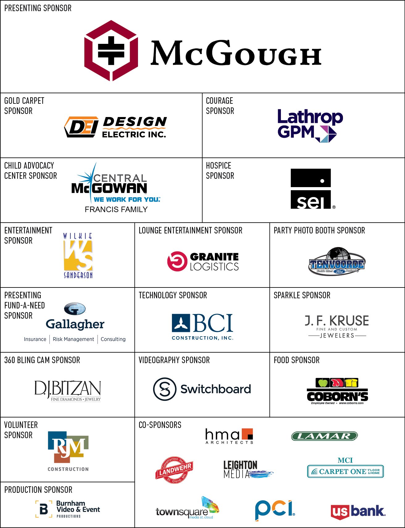 Holly Ball 2024 Sponsor Logos