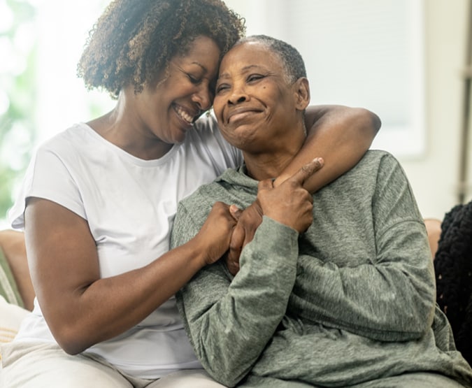 Older women embracing